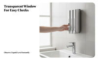 Push Button Three Chamber Soap Dispenser Transparent Window 3 Chamber Soap Dispenser Drill Mount Household Storage Manual