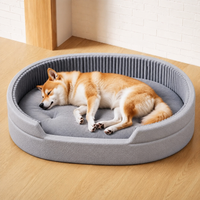 Waterproof Dog Bed, Large Grey Cooling Mat Pet Bed, Indestructible Tear Resistant Polymer for All-Season Use
