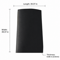 HDPE Geomembrane Pond Liner, Heavy Duty Black Matte Drainage Membrane, Flexible for DIY Pond Projects & Water Features