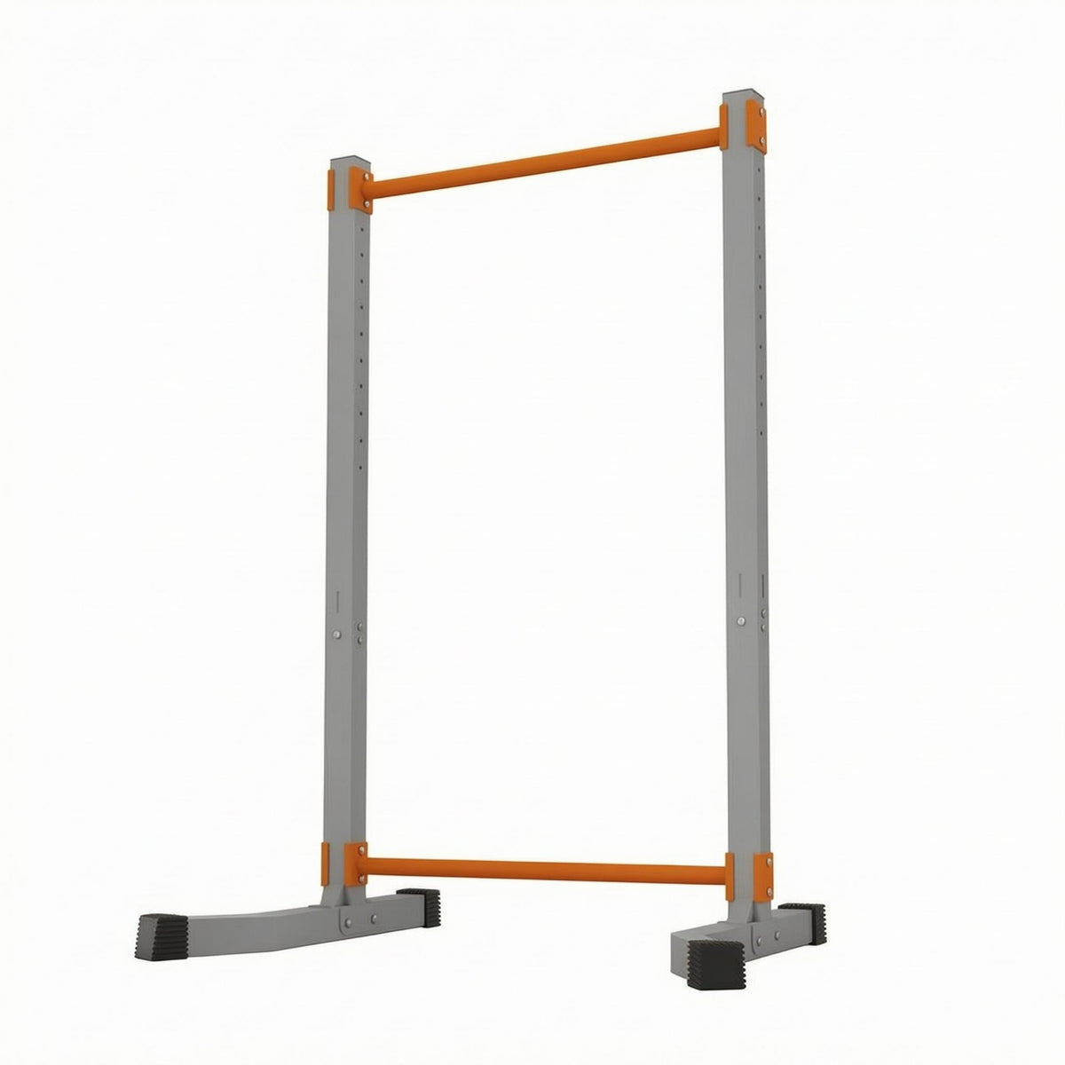 Height-Adjustable Pull-up Station Metal Tubing Floor Pull-up Bar Foldable Sports Gear for Home Gym