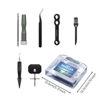 Fishing Reel Tool Kit Compact Reel Maintenance Kit with Case Hand-Held for Garage