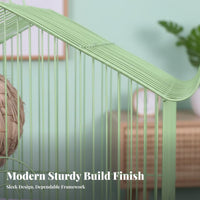 Large Size Rolling Parrot enclosure Breeding Design avian Enclosure sturdy Metal Construction Aviary Spacious Interior for Indoors, Living Room, Home