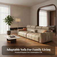 Adjustable Headrest Sofa damage-resistant Resistant Living Room Seating Minimalist Design Couch for Families, Adults, Lounge Area, Apartment, Home Theater