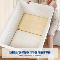 Plastic Storage Box, Extra Large Capacity, Thickened Organizer, Home, Clothes, Quilt, Toys, Flip Lid, No Partition