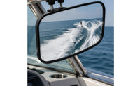 Square Marine Mirror 360-Degree Mirror Degree Adjustable Center Rearview Mirrors Quick Release Knob for Yacht