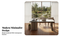 Light Luxury Design Sintered St Single Tea Table Heat Resistant Modern Tea Table Set Easy to Clean Home Furniture Stable Carbon Steel Legs for Apartment Dwellers, Small Business Owners, Balcony, Living Room, Patio, Reception Area