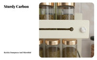 No Drilling Required Seasoning Rack Drilleffortless Installation Kitchen Organizer Multi-Functional Household Storage Space Saving for People with Small Kitchens, Home Cooks, Homemakers, On Refrigerator, Pantry, Laundry Room, Office