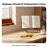 Long-Lasting ABS Material Flute Breath Control Coach Versatile Use Flute Embouchure Training Tool Visual Feedback for Beginners, Students