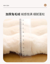 加厚仿兔毛绒坐垫冬季保暖防滑方垫椅子圆凳座椅餐椅换鞋凳垫子短