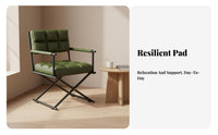 Wooden Hanging Chair Minimalist Design Home Furniture Designer-Inspired Thick Padding Seat for Readers, Bedroom, Literary Corner