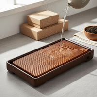 Thickened Gongfu Tea Tray Modern Simple Bamboo Tea Tray Sturdy and Long-Lasting Houseware Water Storage
