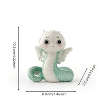 Snake Figurine Cute Ceramic Snake Shiny Sculpture for Shelf