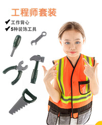 Children's Engineer Role-Play Costume Repair Toy Set for Parent-Child Interaction