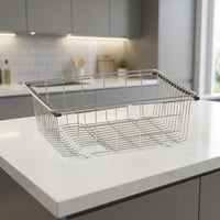 Stainless Steel Dish Rack and Bowl Drainage Rack, In-Sink Kitchen Sink Organizer, Dish Drainage Tool for Space Saving Kitchen Counter