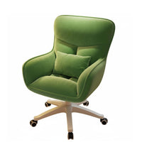 Height Adjustable Upholstered Rolling Chair High Back Support Upholstered Rolling Armchair Ergonomic Design Office Furniture Easy Assembly for Students, Gamers, Adults, Dormitory, Study Room, Bedroom, Makeup Vanity
