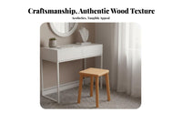 Stackable Design Nesting Square-Top Seat Multi-Functional Stool Space-Saving Vanity Chair Modern Aesthetic for Homeowners, Makeup Users, Dining Room, Bedroom, Entryway, Bathroom