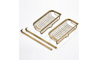 2-Tier Shelf with Hooks Vintage Wire Wall Basket Washroom Shelf with Hooks for Utility Room