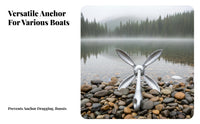Folding Grapnel Anchor Foldable Design Foldable Boat Anchor Boating Equipment Space-Saving Lightweight for Kayakers, Kayaking