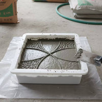 Paving Mold with Floral Pattern Square Walkway Mold Path Maker Textured Walk Maker Reusable for DIYers, Garden Paths, Patios