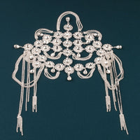 Crystal Fringe Hair Chain Headpiece for Bridal and Stage