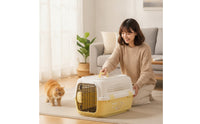 Sturdy Pet Travel Carrier Long-Lasting Hard-Sided Pet Carrier Portable Well-Ventilated for Cats