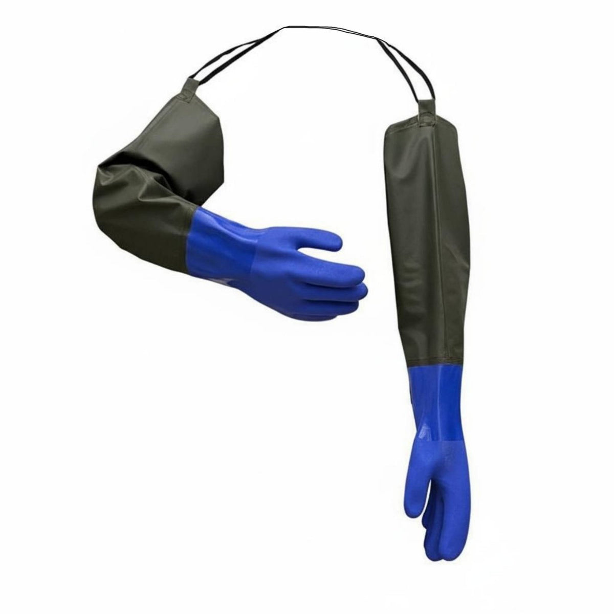 Waterproof Rubber Gloves Thickened Long Rubber Gloves Heavy Duty for Fishing