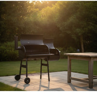 Outdoor Charcoal Smoker Grill Heavy-Duty Charcoal Offset Smoker Long-Lasting Grill with Side Firebox Versatile for Barbecue Enthusiasts, Backyard Chefs, Patio, Cookouts