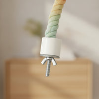Bendable Rope Perch Easy to Install Bird Cage Climbing Toy Twisted Rope Toy with Metal Screw Fittings Pastel Gradient for Parrots, Small Birds, Budgies