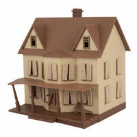 European Design 1/87 Scale House Kit Highly Detailed HO Scale Building Model Paintable DIY Architectural Model Multi-Purpose for Hobbyists, Sand Table Miniature Replica, Dioramas