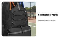 Racket Sport Backpack Large Capacity Badminton Bag Pickleball Bag Lightweight Racket Sport Racket Backpack Padded Rear