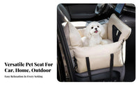 Water Dog Car Seat All-Season Use Dog Car Carrier Stain Resistant for Cat Owners, Medium Dogs, Road Trips, Outdoor, Home