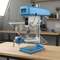 High Precision Tabletop Drill Press Multi-Functional Bench Drill Press Industrial Grade Tabletop Drilling Tool Adjustable Speed for DIY Enthusiasts, Hobbyists, Home Use, Garage