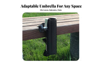 Cylindrical Socket Umbrella Clamp Bracket Metal Patio Umbrella Clamp Compact Outdoor Hardware Adjustable