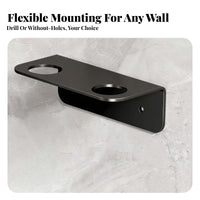 Shampoo Dispenser Bracket Space-Saving Wall Mount Bottle Rack Drill Installation Shower Pump Bottle Holder for Hotel Managers, Restroom, Kitchen
