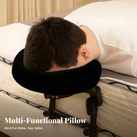 U-Shaped Headrest Pillow Multi-Functional U-Shaped Face down Pillow Easy to Clean Foldable Massage for Beauticians, Home, Bedroom, Medical Facility