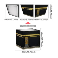 Kaaba Wall Sticker 3D Corner Sticker Simulation Design Removable Cube Corner Decal for Muslims, Living Room, Bedroom
