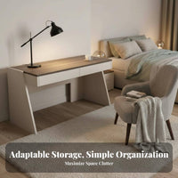 Minimalist Design Desk with Integrated Drawers Ample Storage Space Desk with Drawers Multi-Functional Office Furniture Spacious Work Surface for Students, telecommuting Workers, Professionals, Bedroom, Study Room
