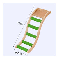 Wooden Bird Ladder Exercise Climbing Ladder with Rungs Enrichment Bird Perch Sturdy for Parrots