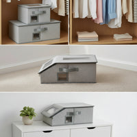 Stackable Hat Storage Box Space-Saving Hat Storage Box with Zipper Transparent Sturdy for Closet
