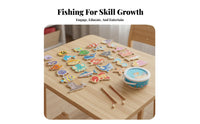 Educational Fishing Toy Set Parent-Child Interaction Fishing Game Hand-Eye Coordination Develops Fine Movement Skills for Toddlers, Girls, Preschoolers