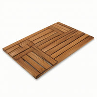 Wooden Bath Mat Moisture-Resistant Wooden Shower Mat Long-Lasting for Spa