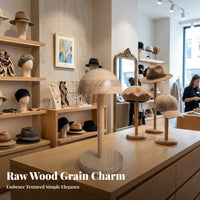 Smooth Wooden Hat display Stand Dome Hat Stand