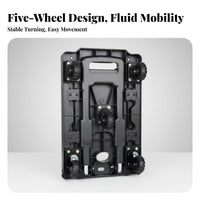Foldable Convertible Folding Dolly Lightweight Collapsible Luggage Dolly Space Saving Platform Trolley Telescopic Handle for Travelers, Homeowners, Warehouse Workers, Traveling, Workshop, Garage, Shopping