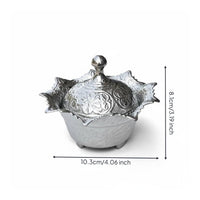 Sweetener Container with Lid Ornate Candy Container with Lid Embossed Dish for Hosts