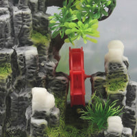 Artificial Mountain Landscape Water Safe Aquatic Pet Fishbowl Hideout Cave Aquatic Pet Fishbowl Hiding Cave Resin Rockery
