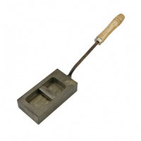 Metal Casting Form with Wooden Handle High Temperature Tool Long-Lasting