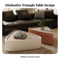 Minimalist Design Rounded Corner Coffee Table Designer Model Hidden Compartment End Table Multi-Functional Living Room Furniture Easy Assembly for Apartment Dwellers, Design Enthusiasts, Homeowners, Small Areas, Home Office, Bedroom, Reception Area