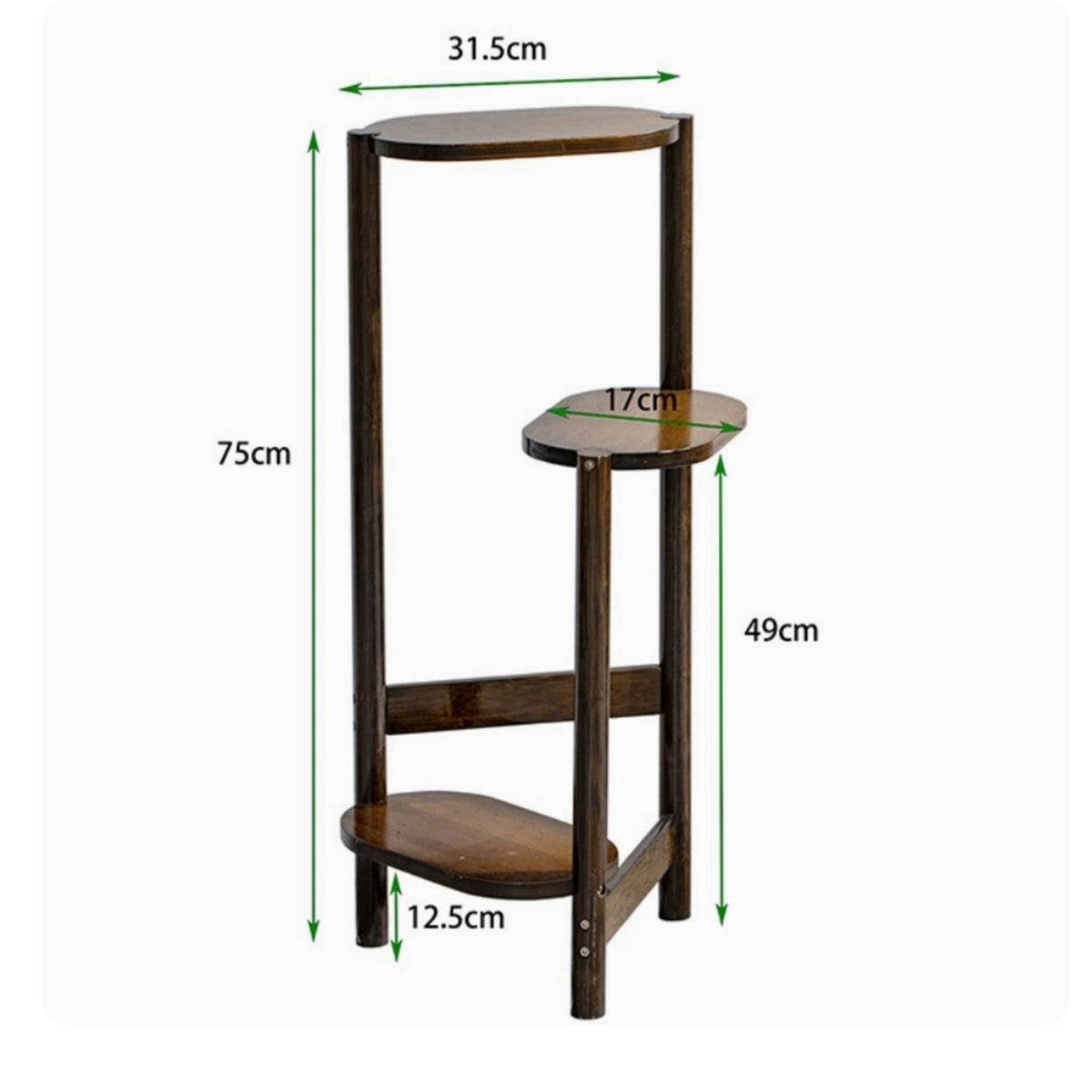 Natural Bamboo Plant Stand Indoor Tiered Plant Stand Outdoor Furniture Space-Saving for Living Room