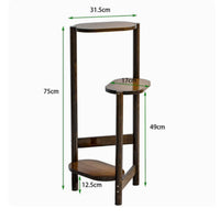 Natural Bamboo Plant Stand Indoor Tiered Plant Stand Outdoor Furniture Space-Saving for Living Room