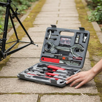 Bike Tool Kit with Storage Case Hard-Shell Tools Organized for Cyclists